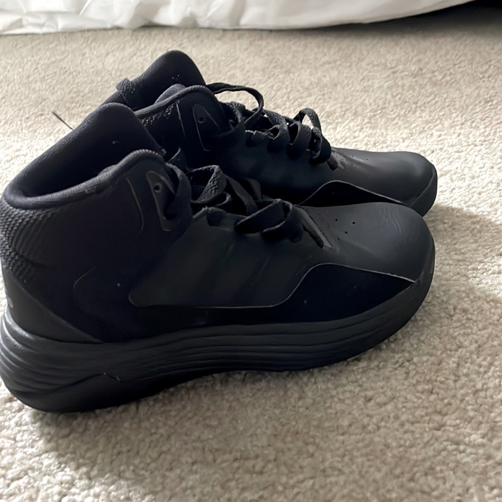 Little Boys Black Adidas High Tops - like new